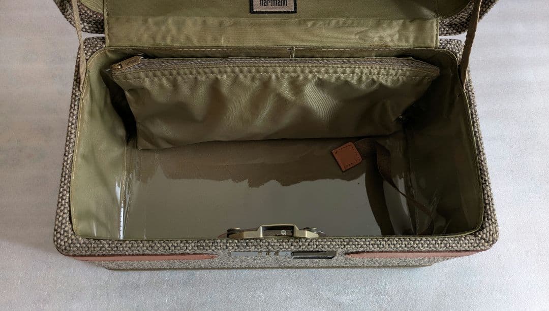 Hartmann　コスメティックケース　メイクボックス　ツイード