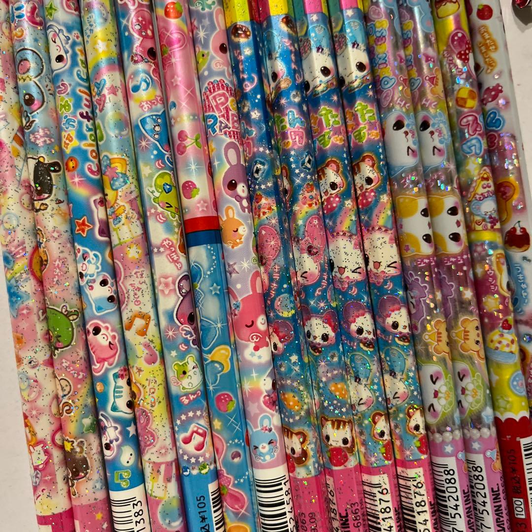 レア】平成レトロ うさぎ ねこ キャラクター えんぴつ まとめ売り15本