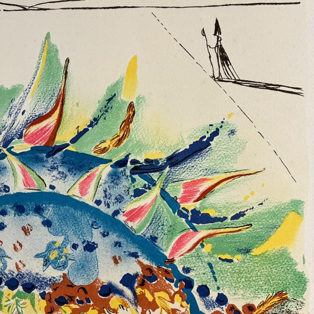 サルバドール・ダリ リトグラフ 版画 直筆サイン入り 限定品 額縁入り