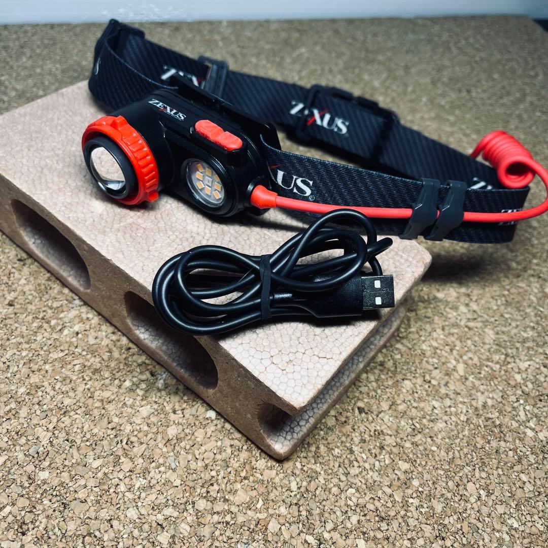 美品】ZEXUS .LED.LIGHT/2LED USB充電式/ZXーR730