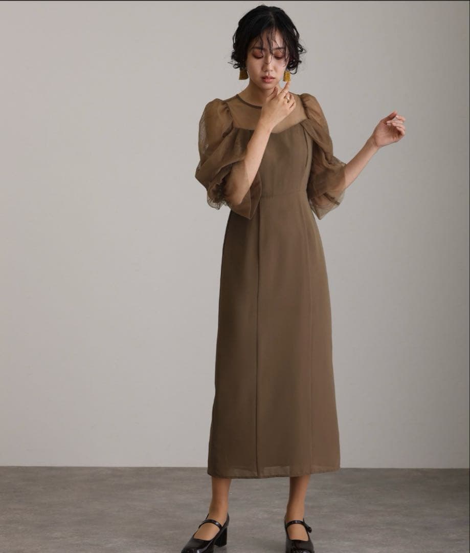 atlo アッシュブラウン オケージョンドレス