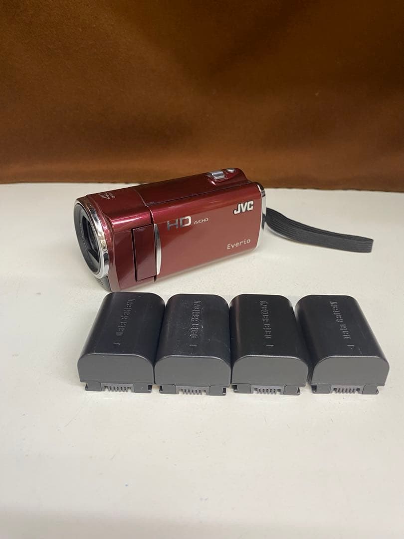 動作確認済★JVC Everio エブリオ GZ-HM460-R⭐︎バッテリー4個