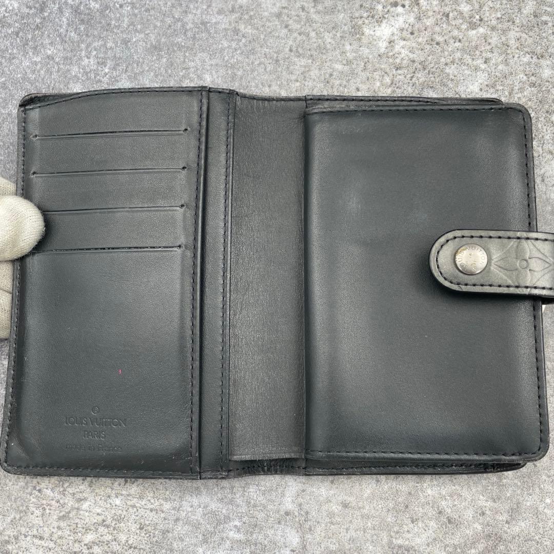 【微美品】ルイヴィトン　折り財布　ヴェルニ　グレー　がま口　新型