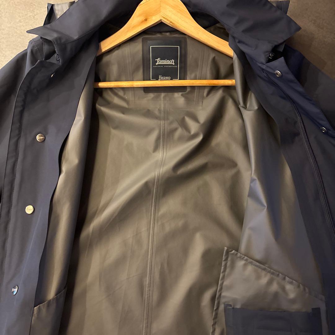 こ*い様 HERNO / ヘルノGORE-TEXフード付きカーコート　ネイビー