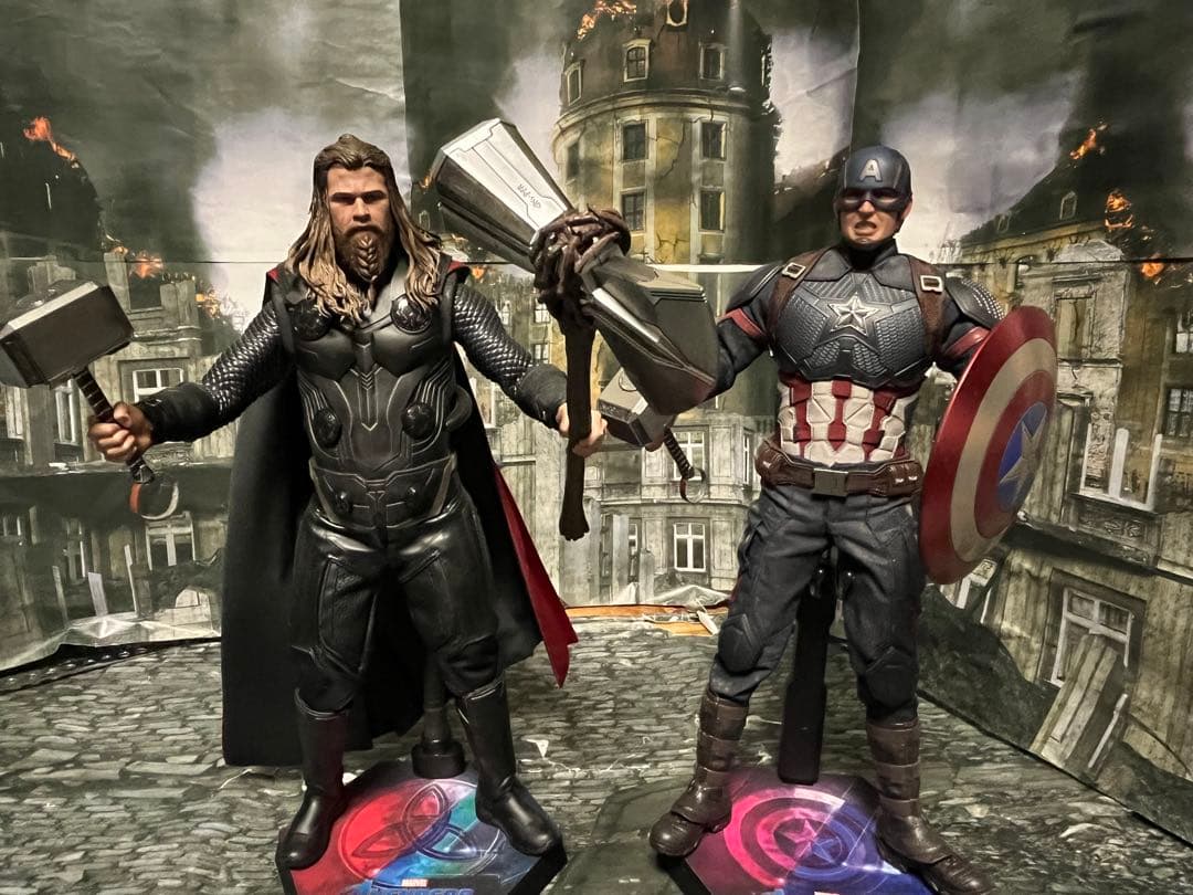 セット販売】ホットトイズ キャプテンアメリカ ソー フィギュア エンド