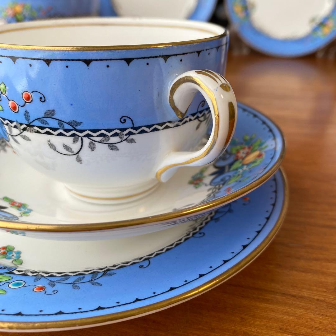 クラウンスタッフォードシャー カップ ソーサー プレート エナメルが