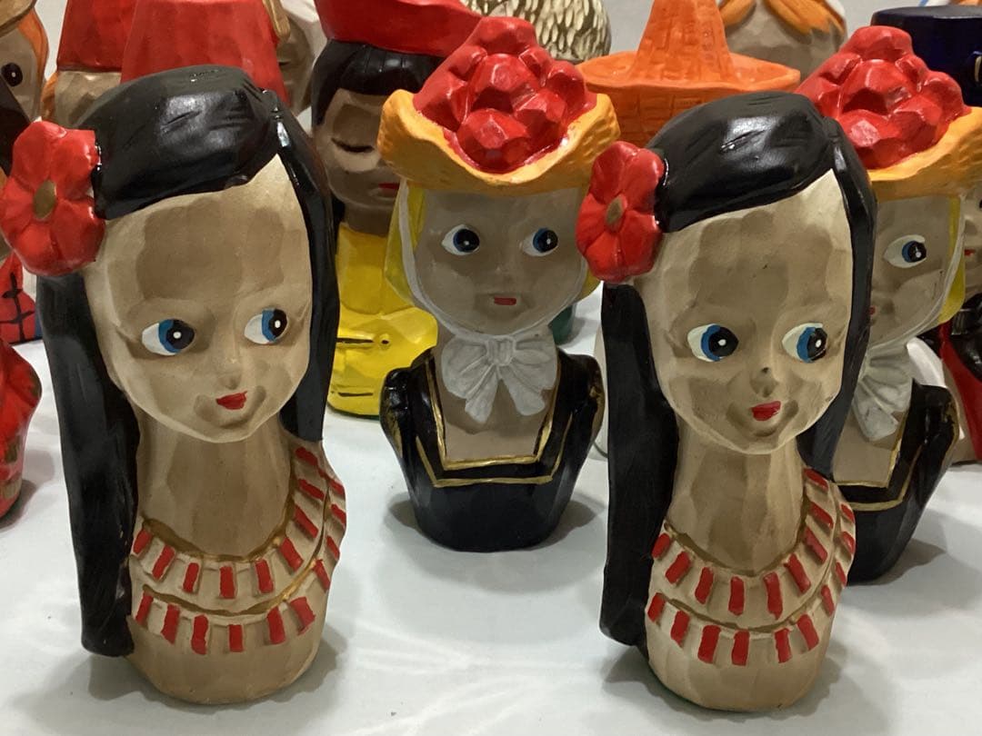 名古屋相互銀行　世界民族貯金箱　陶器製　合計19個　ノベルティ　レトロ　未使用品