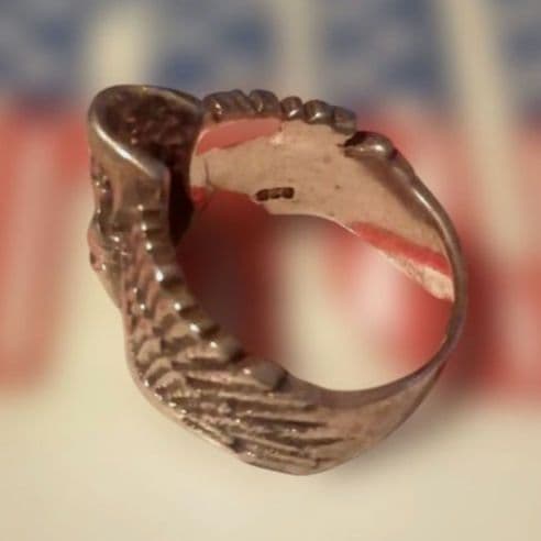 ビンテージ　シルバー　925 ウィング　スカル　骸骨　バイカー