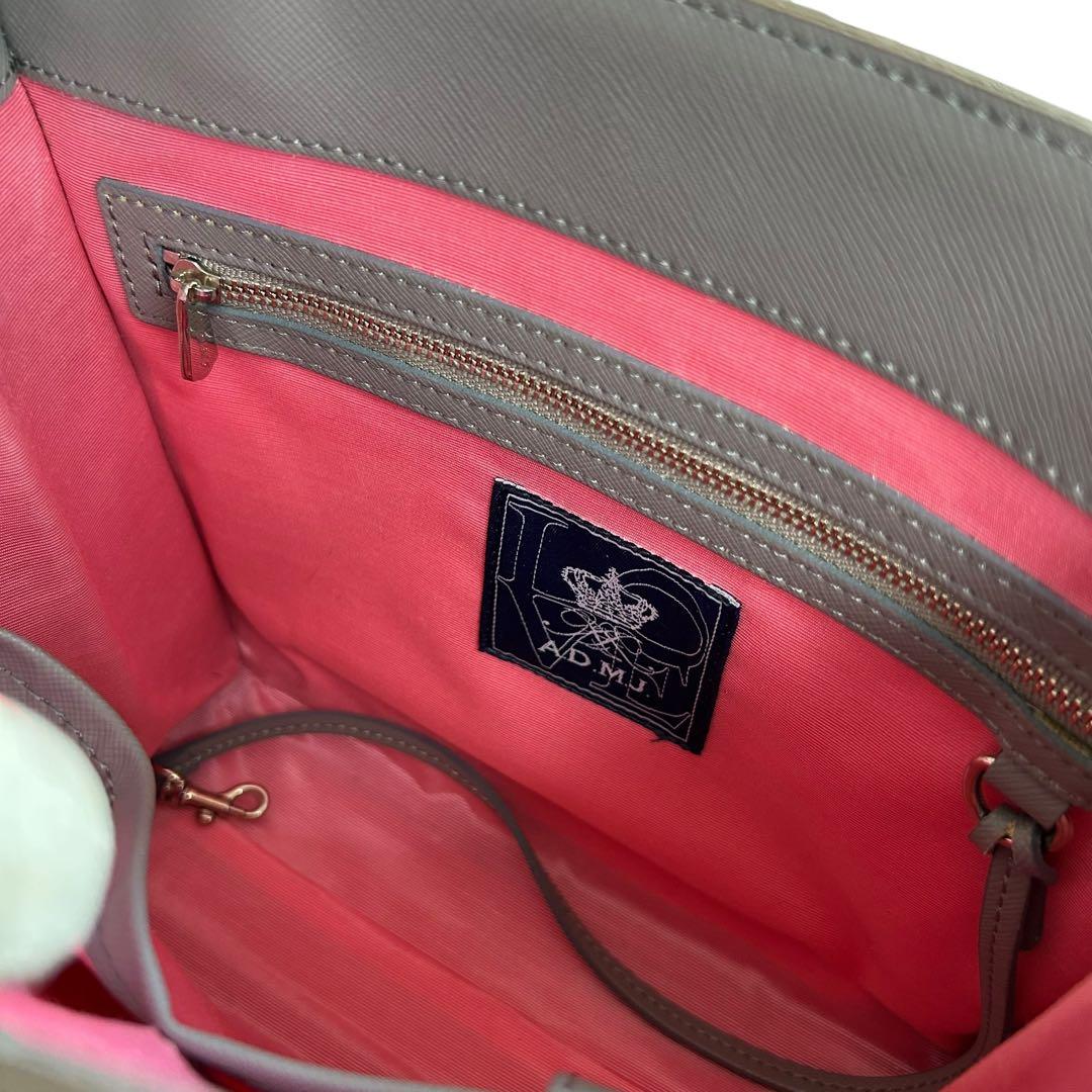 未使用　A.D.M.J　モーツァルト　ショルダーバッグ　2way　バンブー　ロゴ