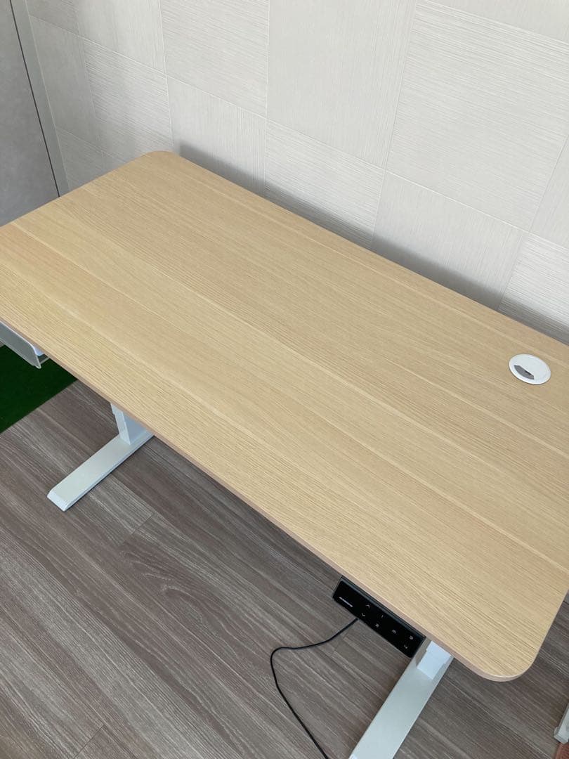 電動昇降デスク脚 パソコンデスク 無段階昇降 調整範囲72-120cm 天板付き