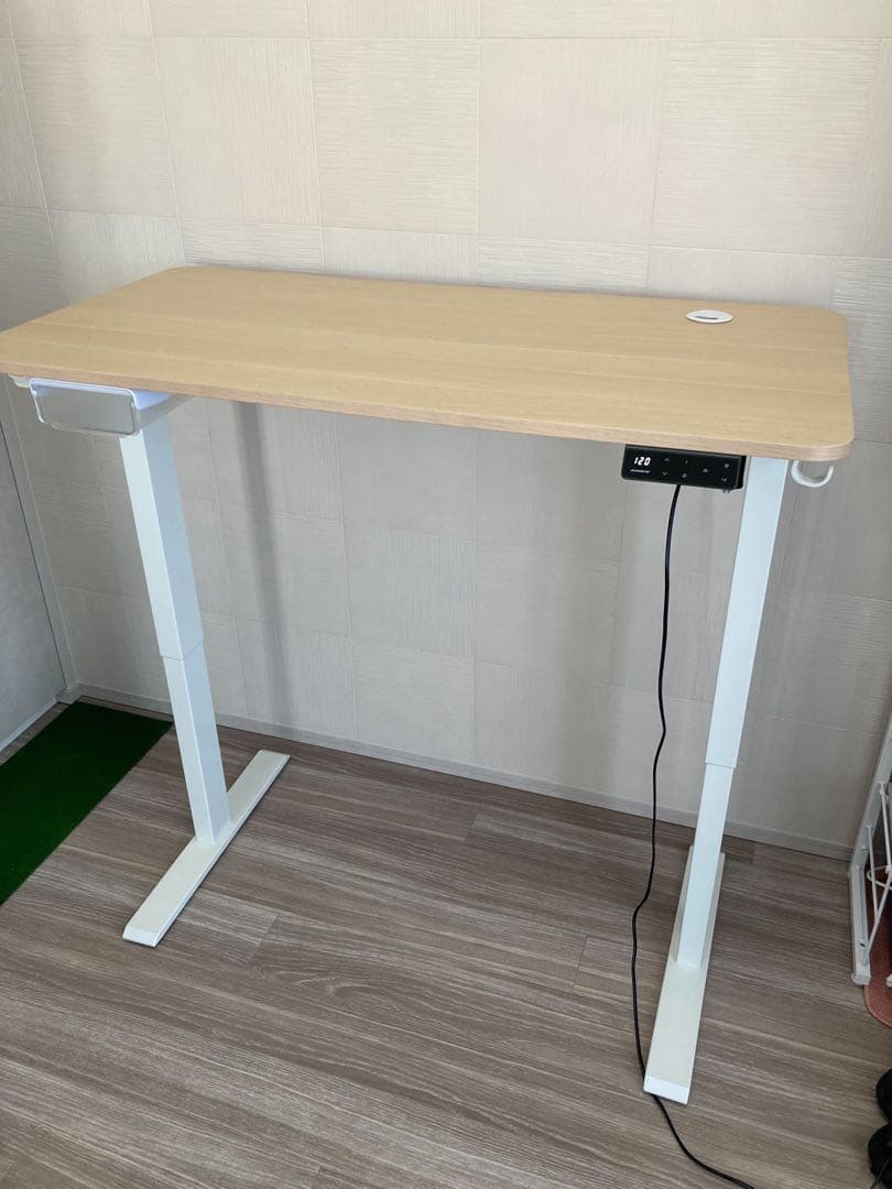 電動昇降デスク脚 パソコンデスク 無段階昇降 調整範囲72-120cm 天板付き