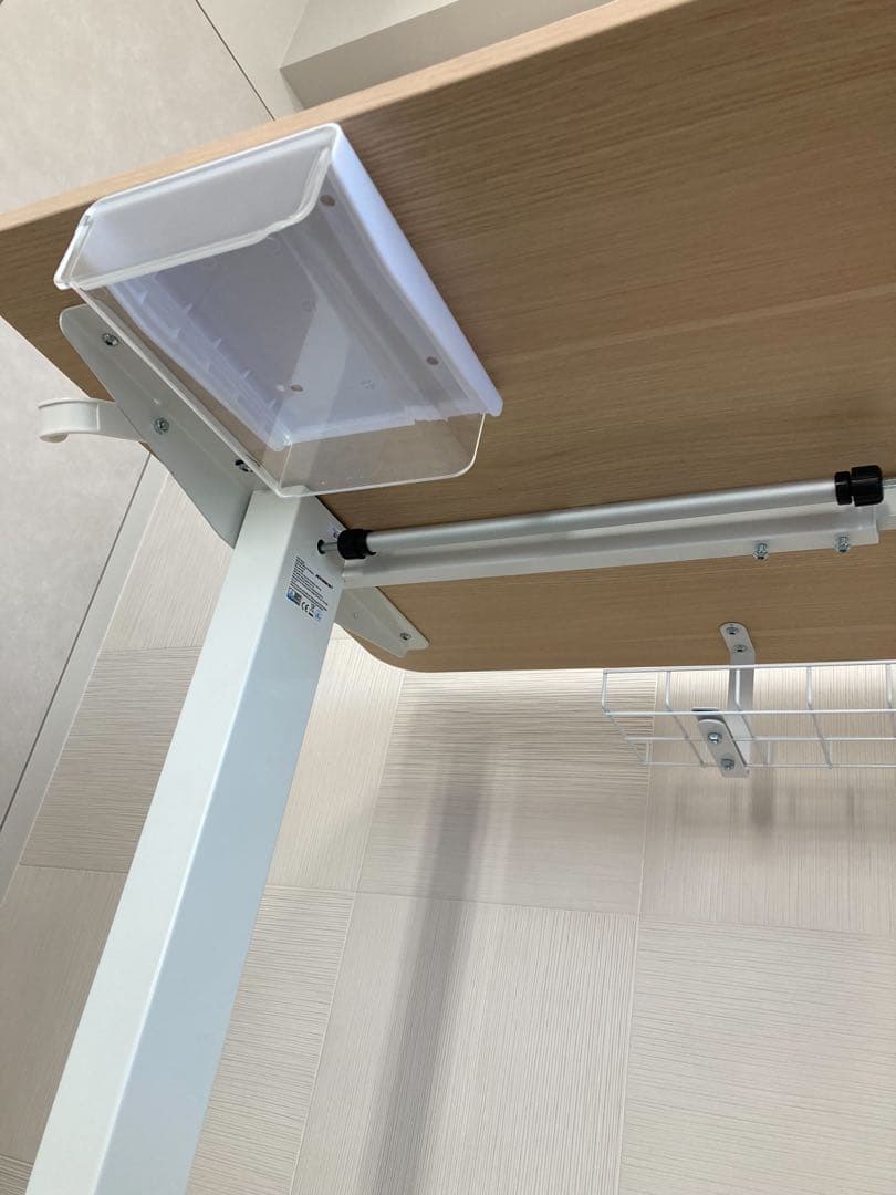 電動昇降デスク脚 パソコンデスク 無段階昇降 調整範囲72-120cm 天板付き