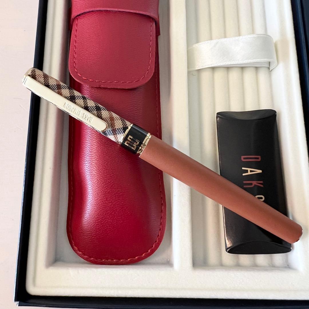 新品未使用 セイラー DAKS ダックス 万年筆 レザーペンケースセット