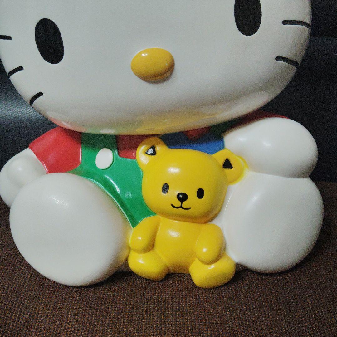 【⚠️底面(内側)➡破損・クマ➡剥げ あり⚠️】 キティ★貯金箱★ソフビ★ビッグ