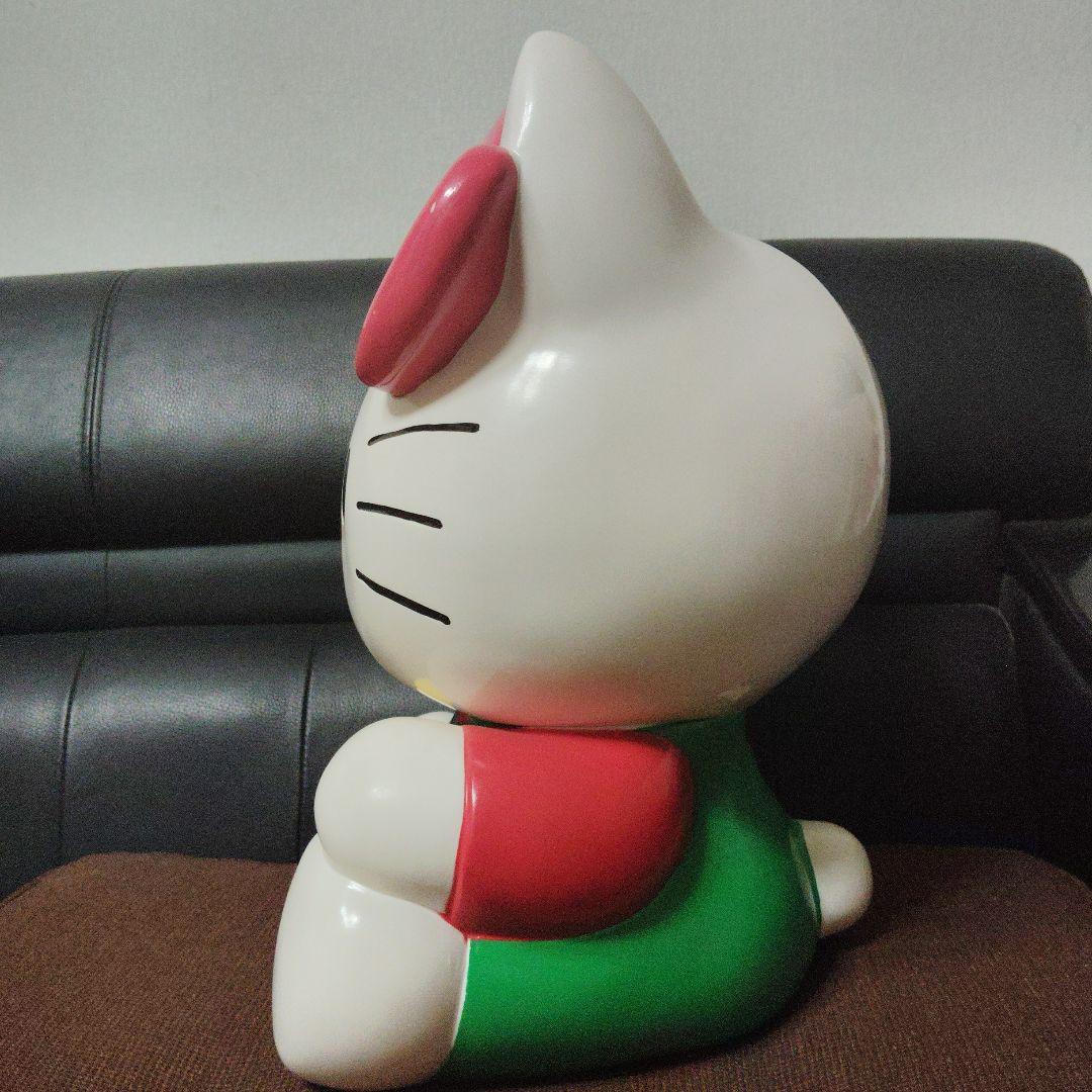 【⚠️底面(内側)➡破損・クマ➡剥げ あり⚠️】 キティ★貯金箱★ソフビ★ビッグ