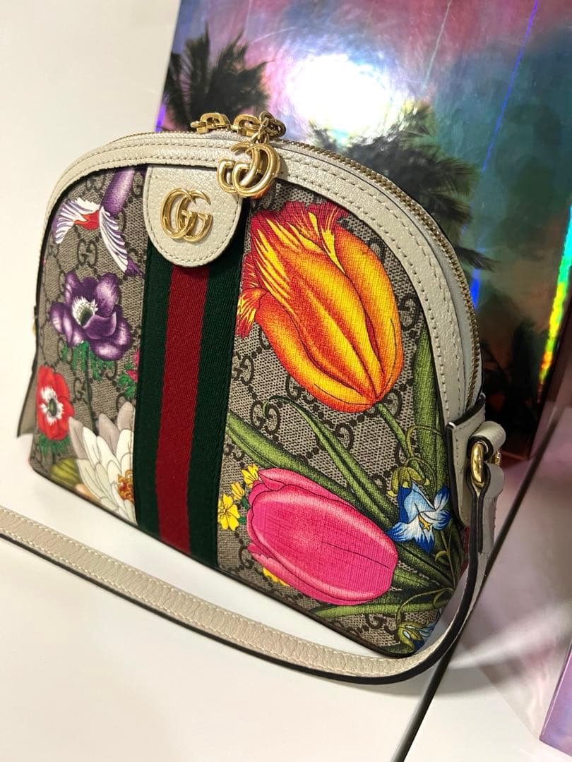 グッチ　オフィディア　ショルダーバッグ　フローラ　花柄