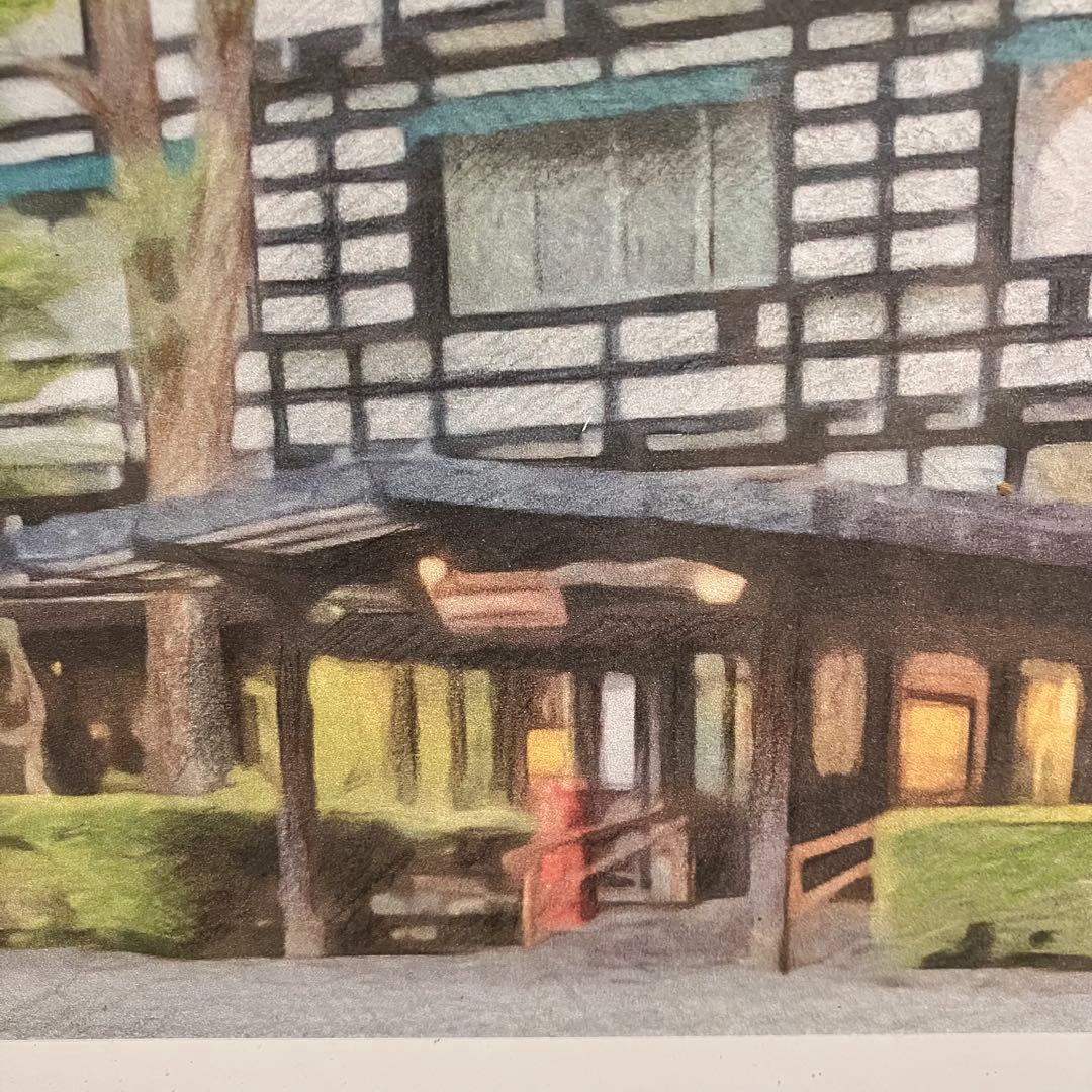 ジブリアート⑦ 風立ちぬより「万平ホテル」額装品 額縁寸法32.7