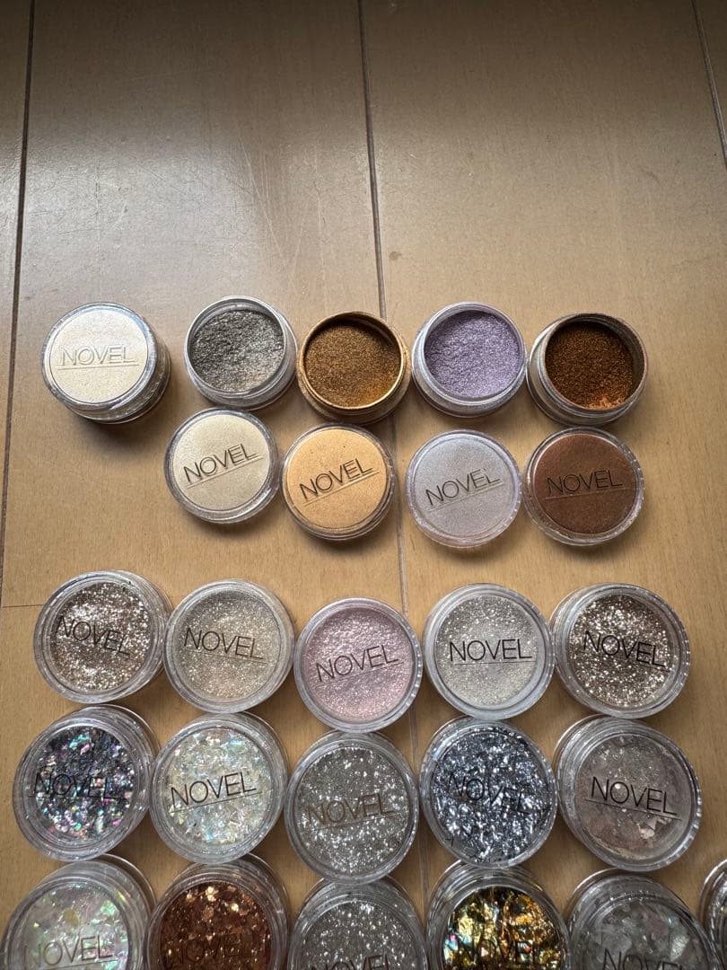 ほぼ未使用品 NOVEL ジェルネイル パウダー パーツセット