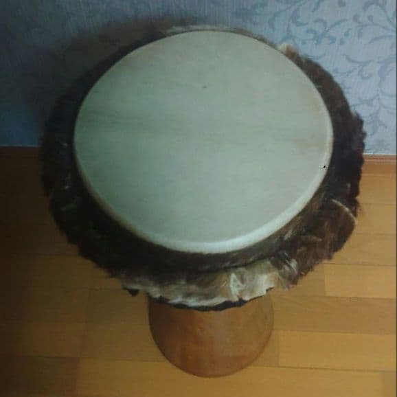 ジャンベ 直径約35cm 高さ約65cmアフリカドラム 民族楽器 ①
