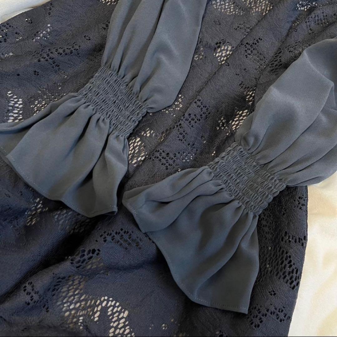 niana アシンメトリータックドレス チャコールアンドレスド【お値下げ