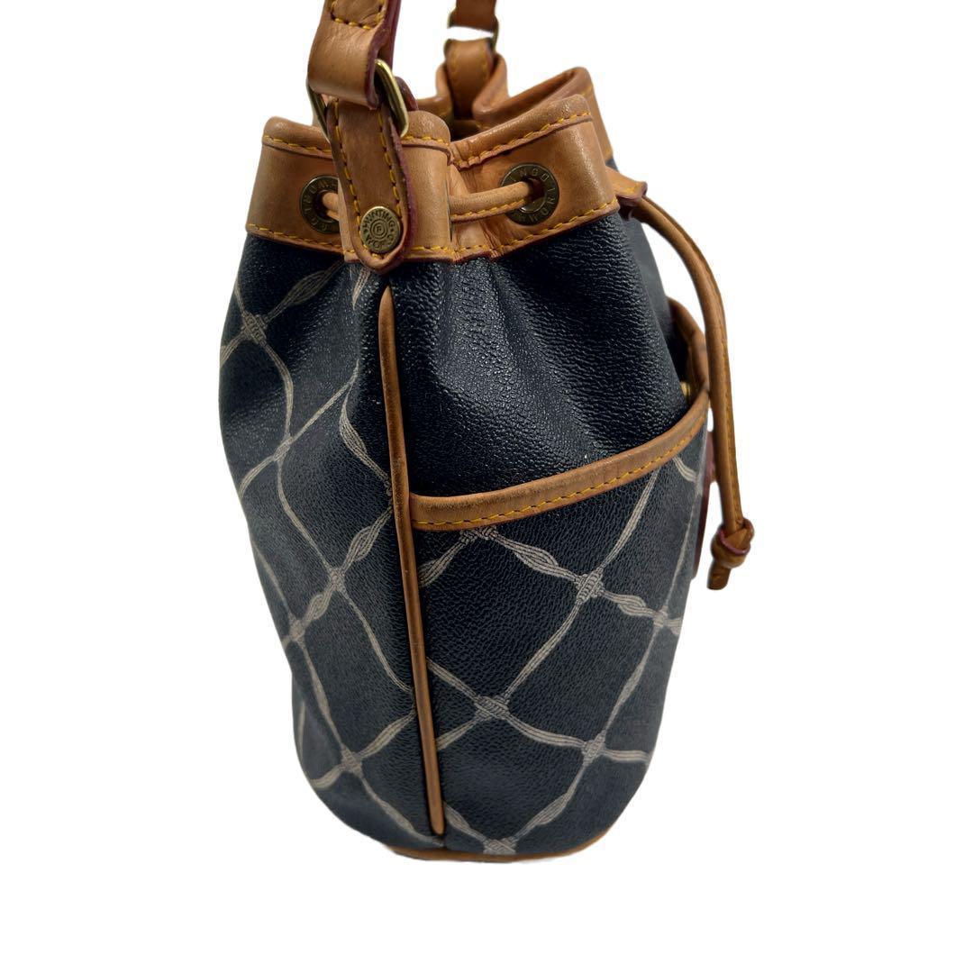 HUNTING WORLD ハンティングワールド 巾着 ショルダーバッグ 紺