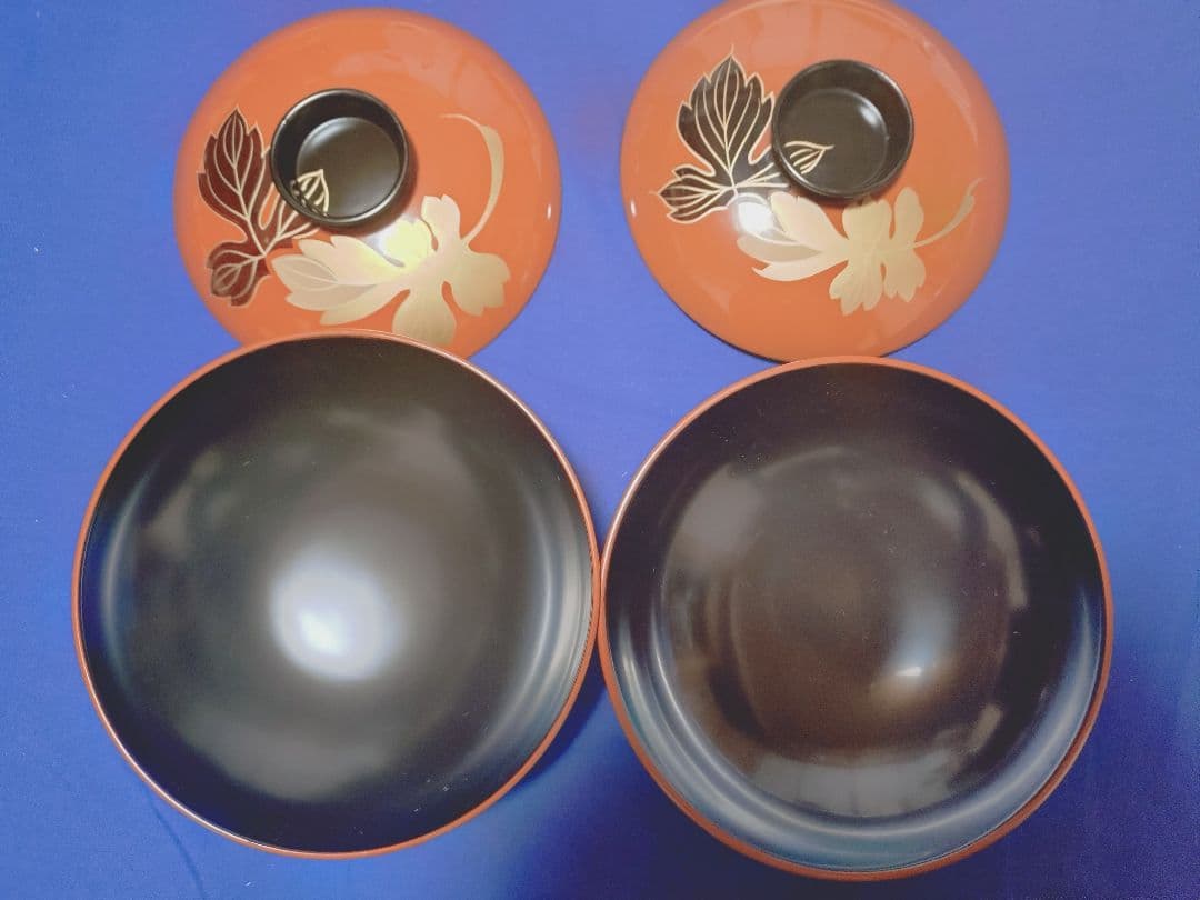 輪島塗 美術漆器 蒔絵煮物椀 雑煮 2椀セット