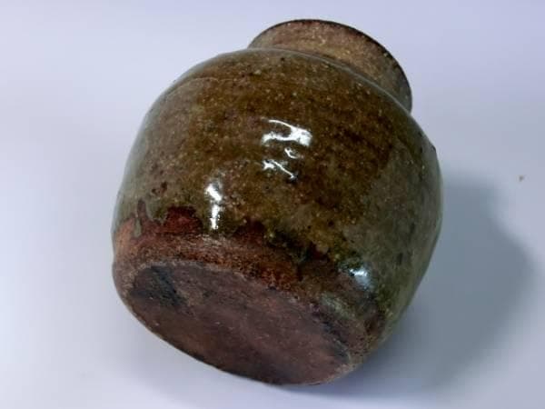 壷□無地唐津(江戸期)お歯黒壺 小壺 茶入れ 古唐津 時代物 骨董