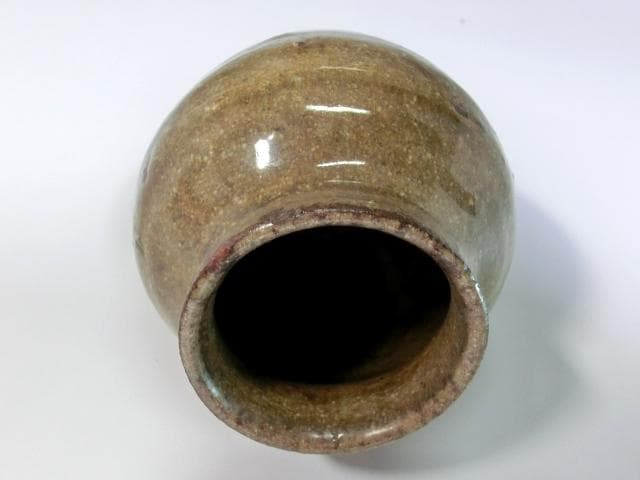 壷□無地唐津(江戸期)お歯黒壺 小壺 茶入れ 古唐津 時代物 骨董