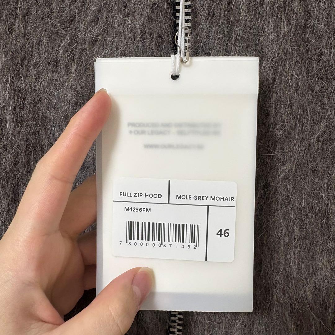 トップス OUR LEGACY FULL ZIP HOOD 46 GREY