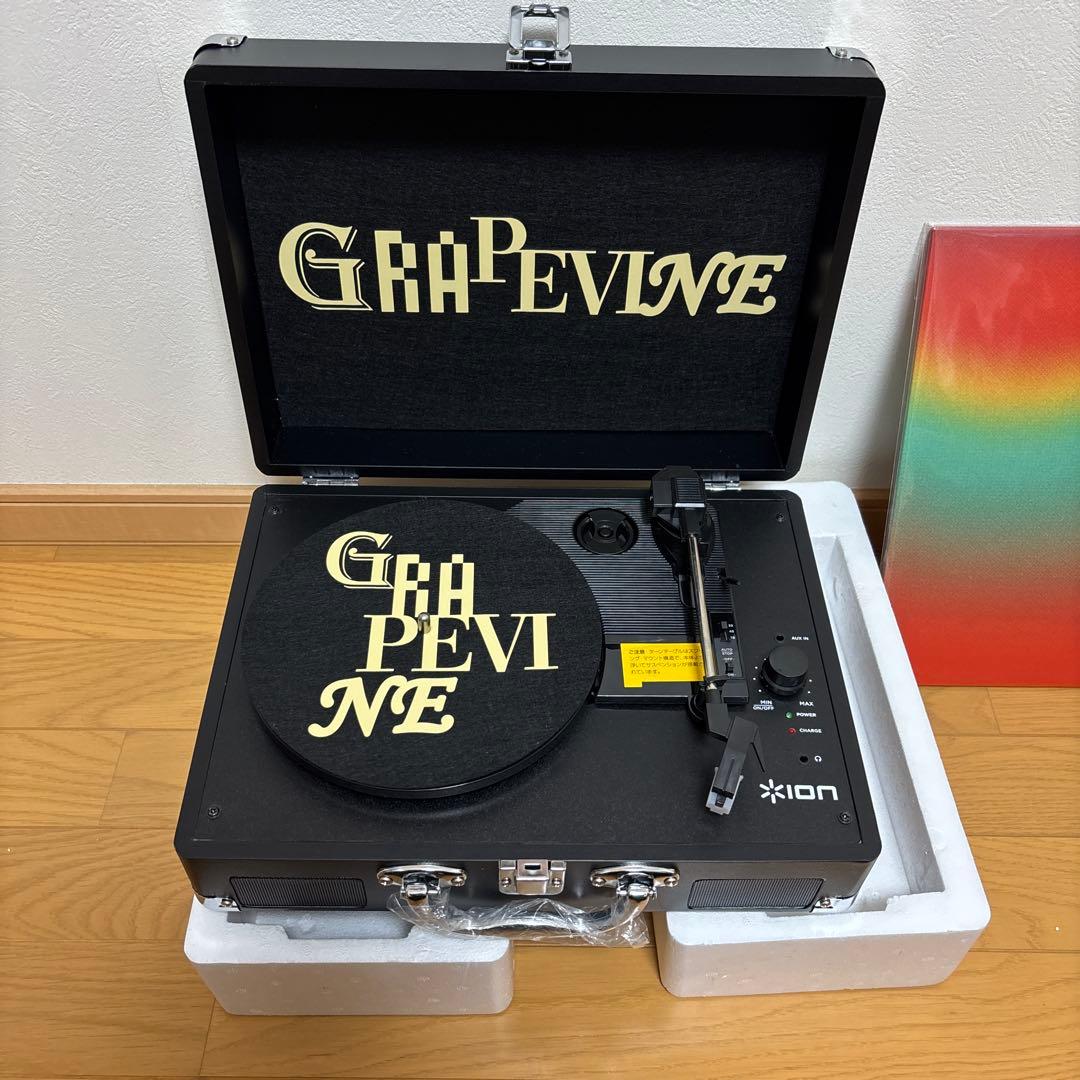 GRAPEVINE ポータブルアナログプレーヤー アナログ盤セット
