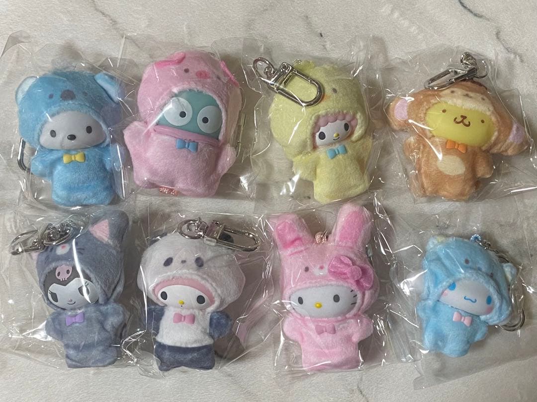 サンリオ ちびっとも キーホルダー どうぶつ 全8種 コンプリート