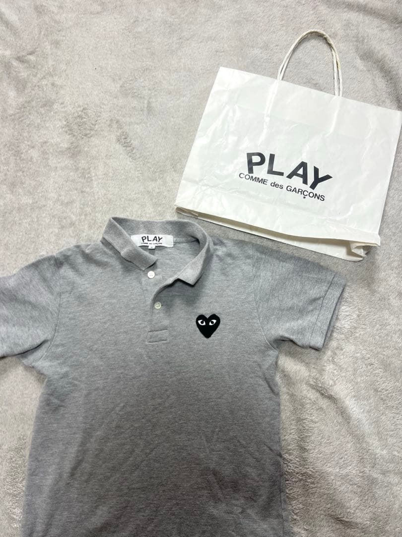 【良品】PLAY COMME des GARÇONS グレー ポロシャツ S