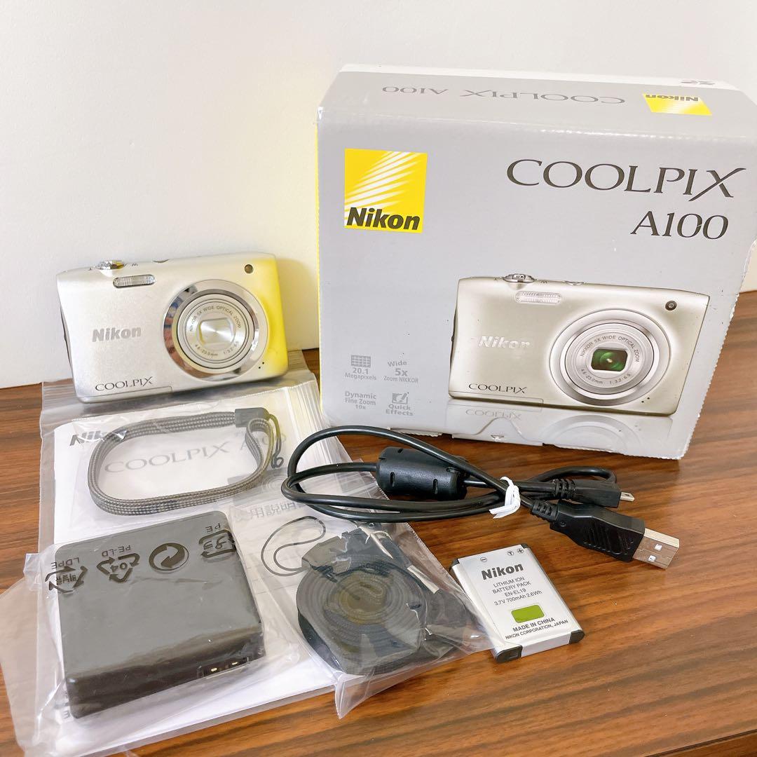 Nikon COOLPIX A100 シルバー デジカメ 付属品 箱あり