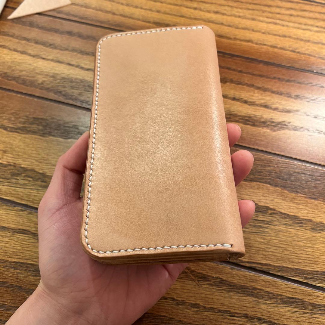 虎龍(弍型) トラッカーウォレット　ヌメ革　長財布