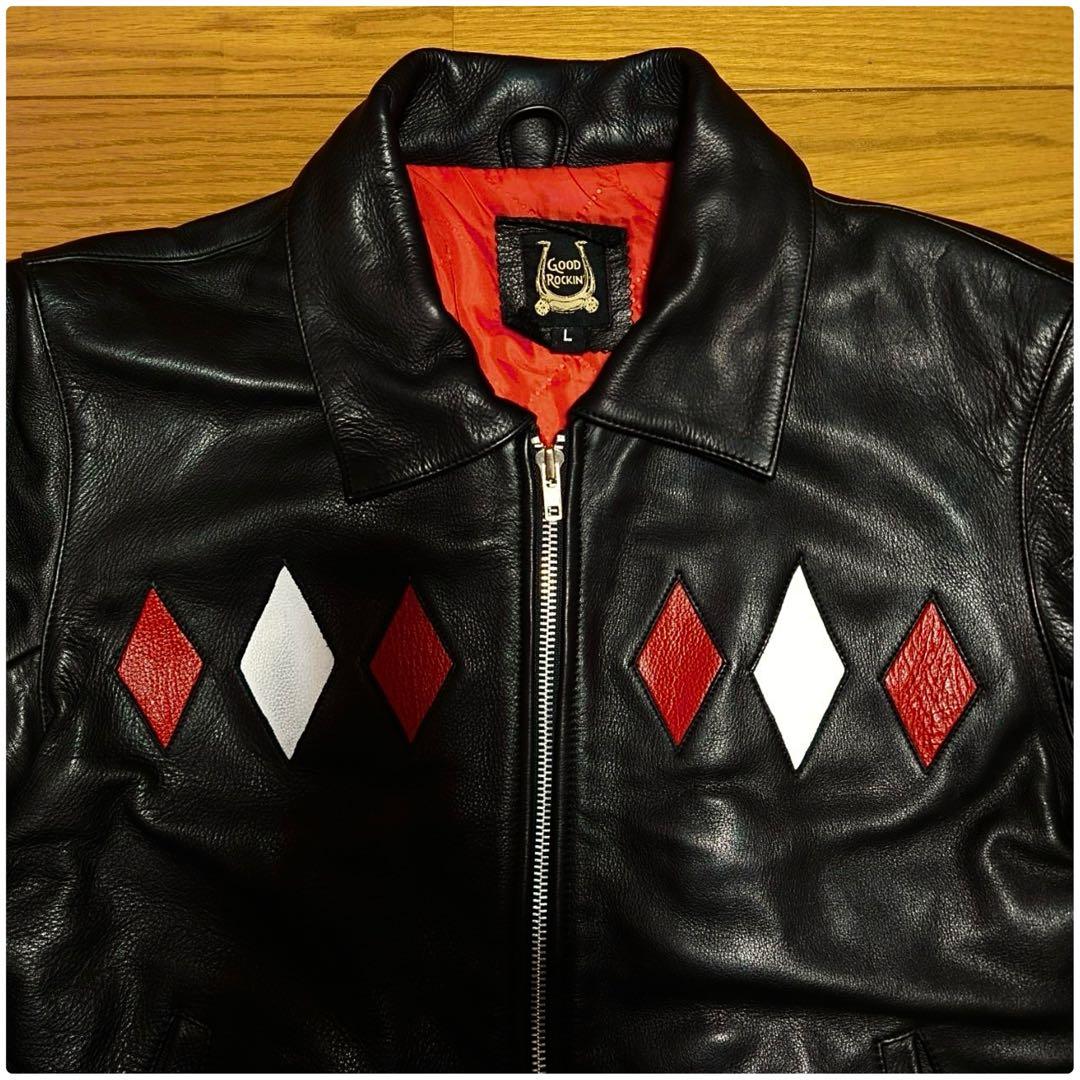 本日17時迄限定超特価】 グッドロッキン ダイヤカットカウレザー