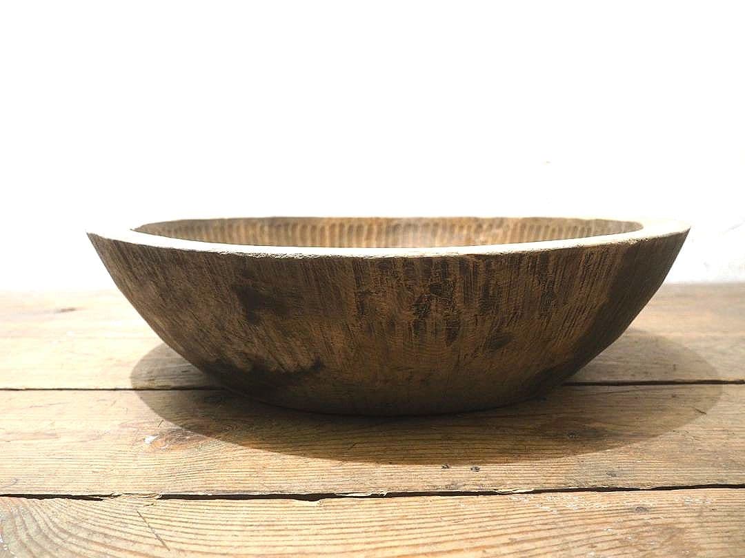 1322 W50cm レトロなこね鉢 捏ね鉢 蕎麦打ち うどん 古道具 木皿