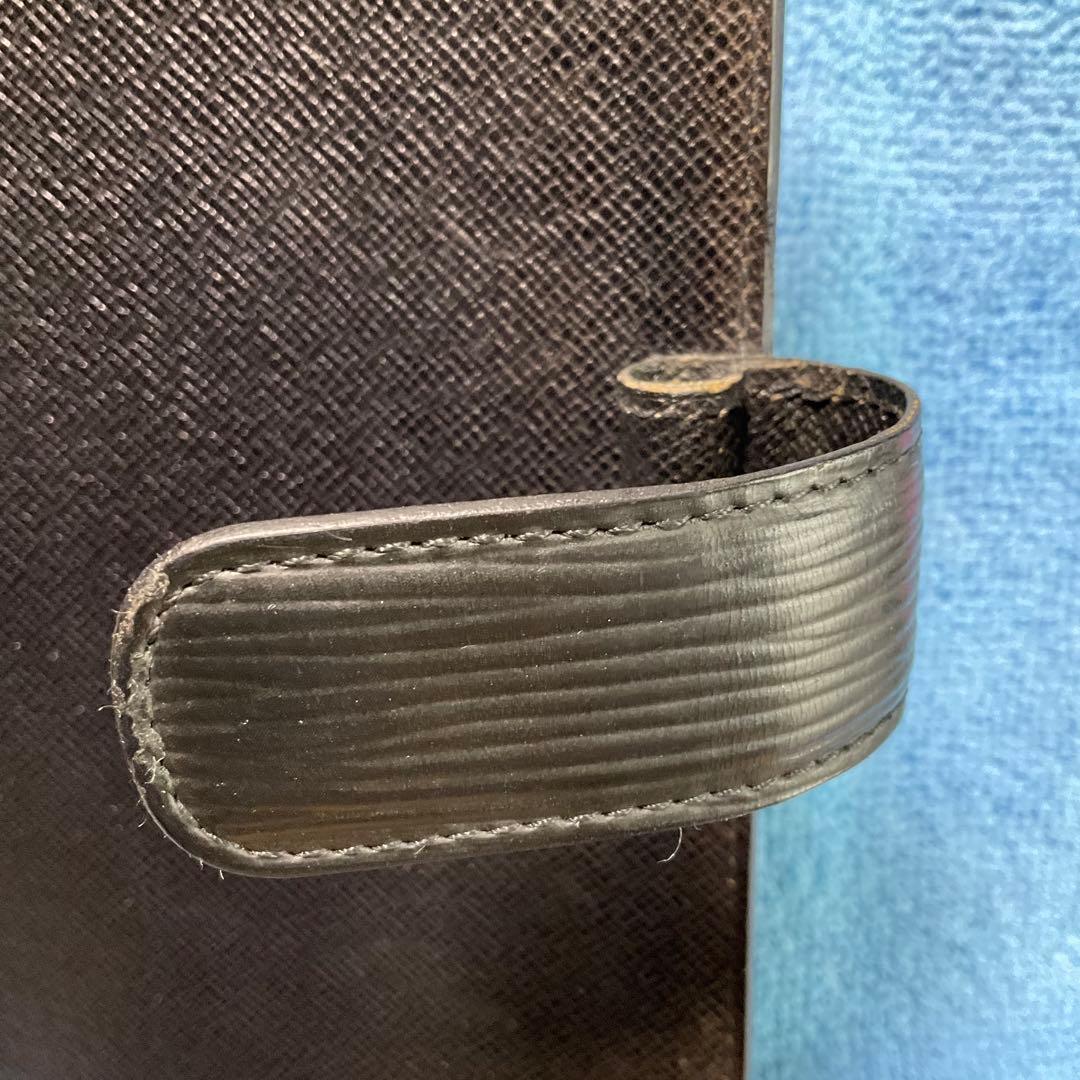 Louis Vuitton エピレザー 手帳カバー 黒　アジェンダ MM？
