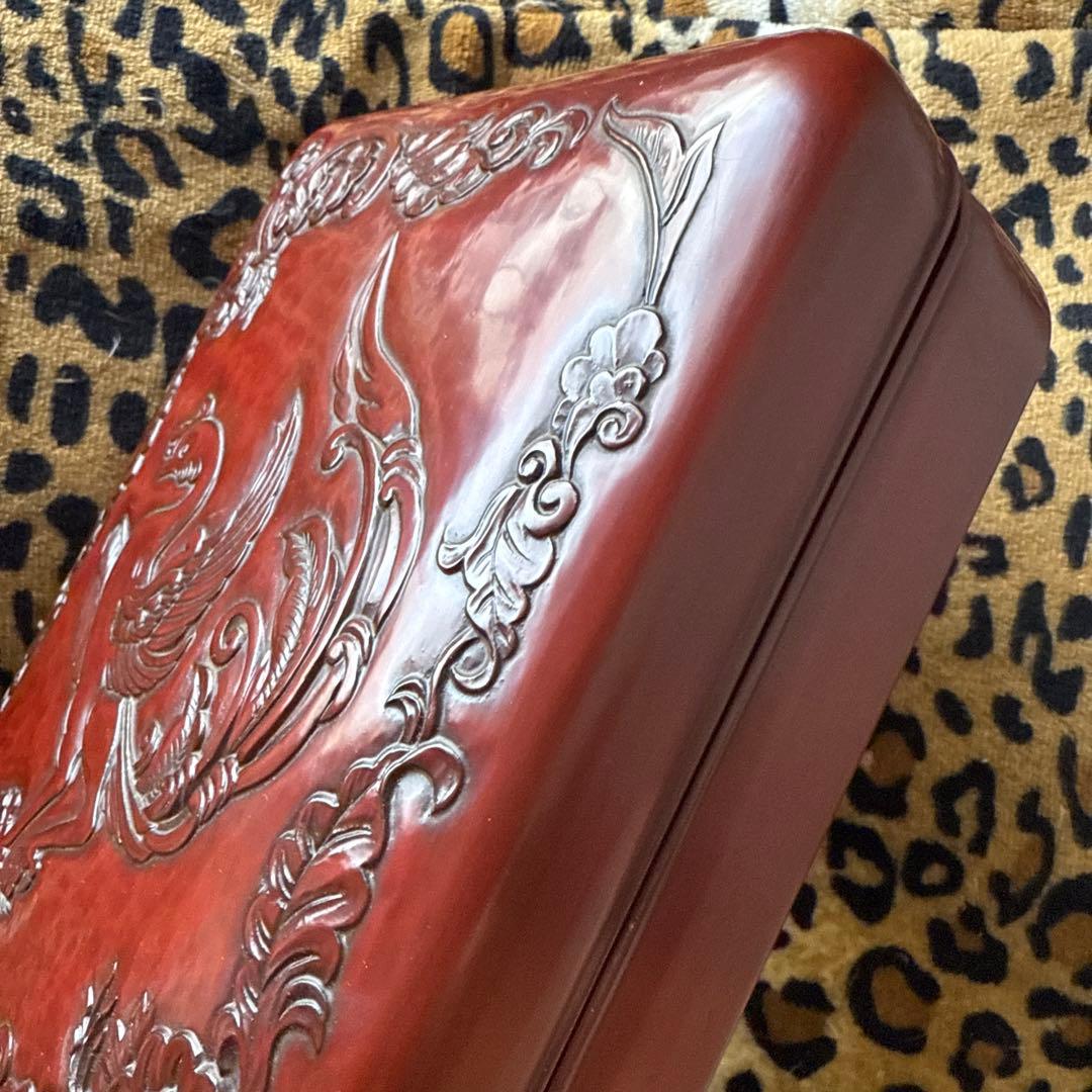 鎌倉彫☆美品大作☆鳳凰漆文箱 - メルカリ