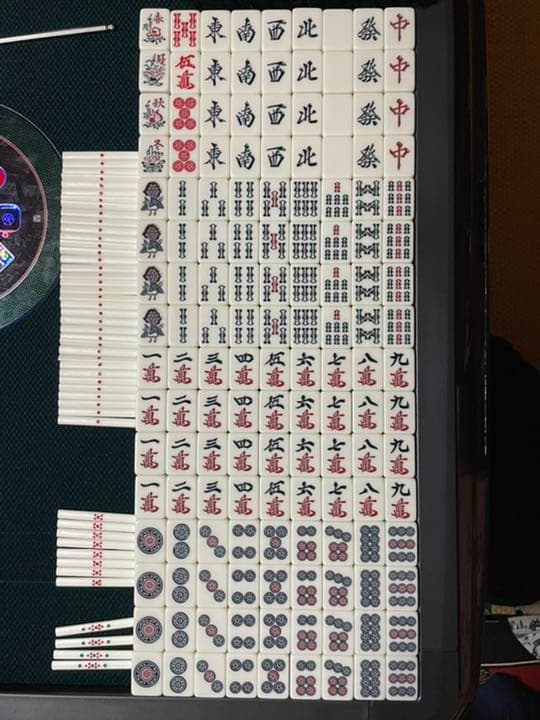 全自動麻雀卓 Gorilla 33ミリ牌  静音タイプ ２セット 赤牌 点棒