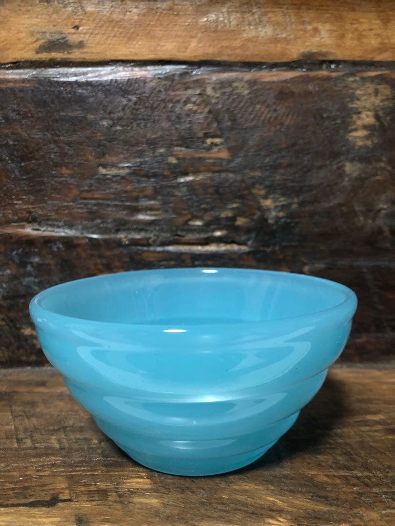 氷コップ 練りガラス 黄練りウランガラス 氷コップ 乳白色 明治 大正