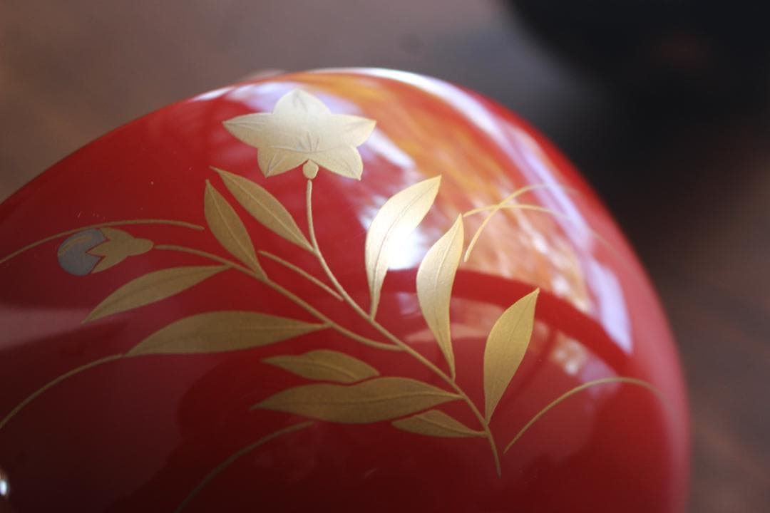 デッドストック！極上秋草蒔絵の美しい夫婦椀（検輪島塗蒔絵椀雑煮椀