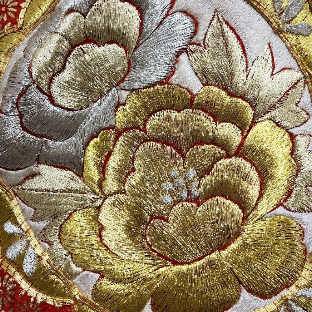 ◎mk-1564 引き振袖 婚礼衣装 金駒刺繍 G.H-8-6