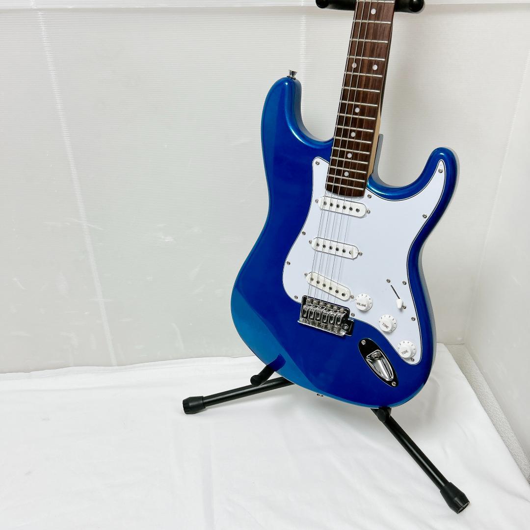 美品 Photogenic 初心者向けギター ストラトキャスター ブルー 青