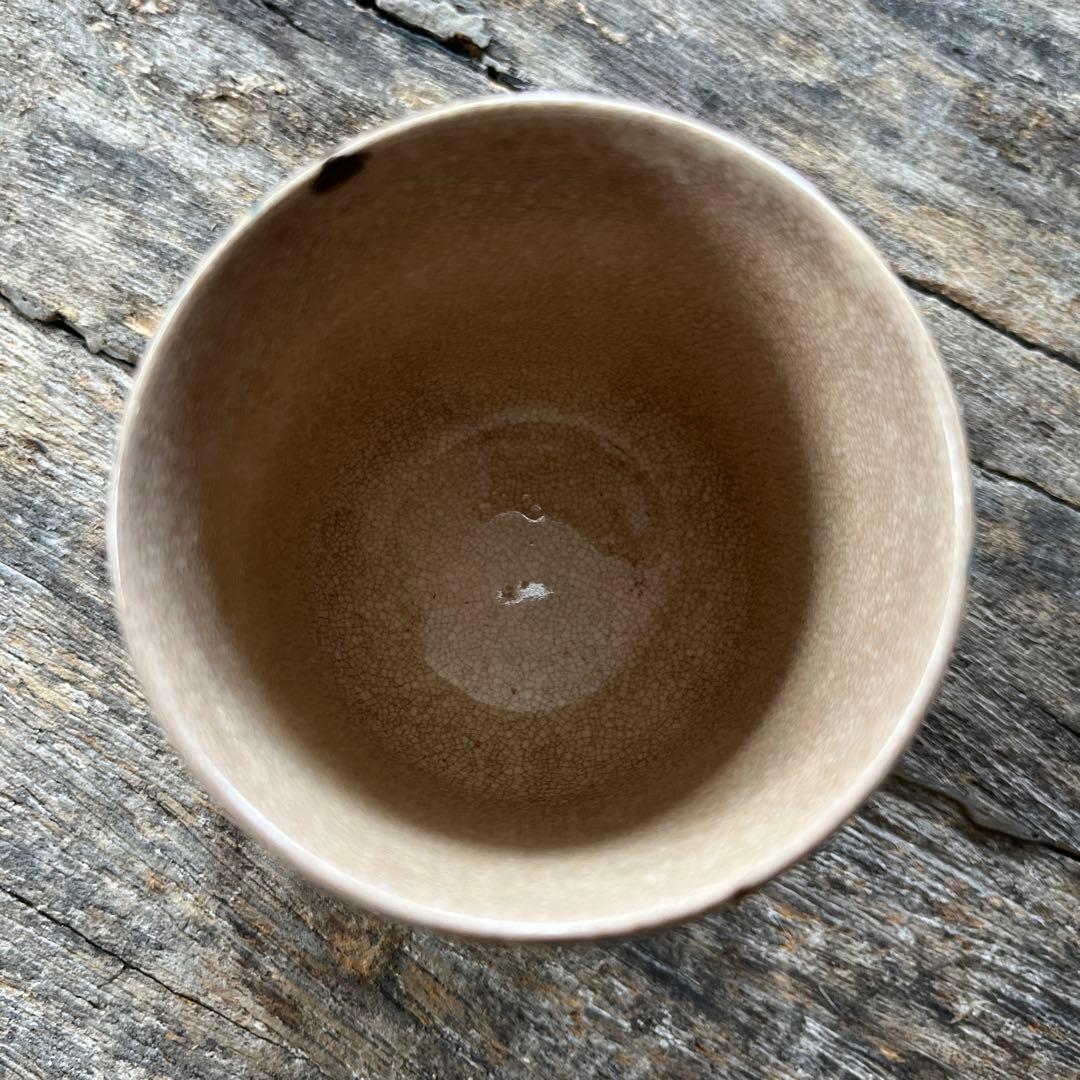 SALE⏬理兵衛　色絵　葵唐草紋　筒杯　湯呑　古京焼　古清水