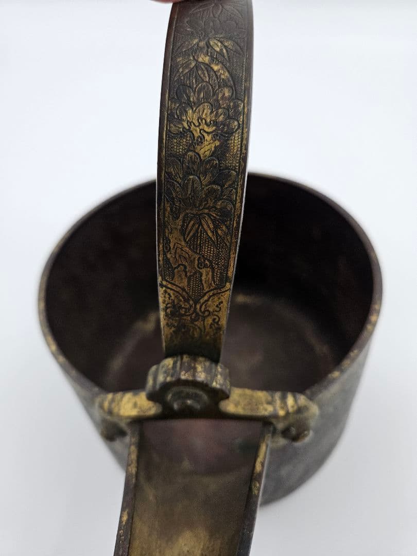 徳川家伝来 三つ葉葵紋 金銅薬缶 大名道具 煎茶道具 湯沸 時代物 骨董