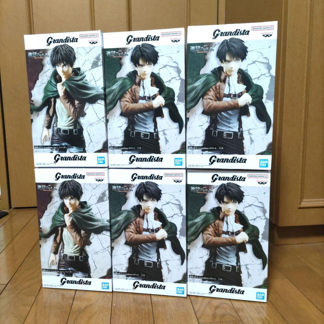 進撃の巨人 Grandista リヴァイ エレン フィギュア 6体セット - メルカリ