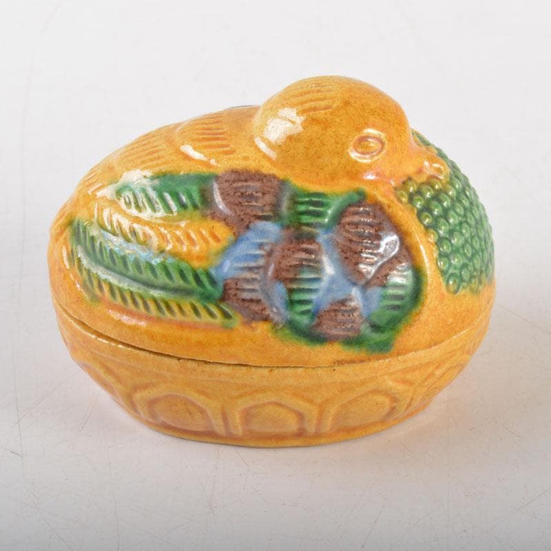 茶道具 平戸焼 横石嘉助作 交趾三彩 鳥形 香合 共箱 V 6522 - メルカリ