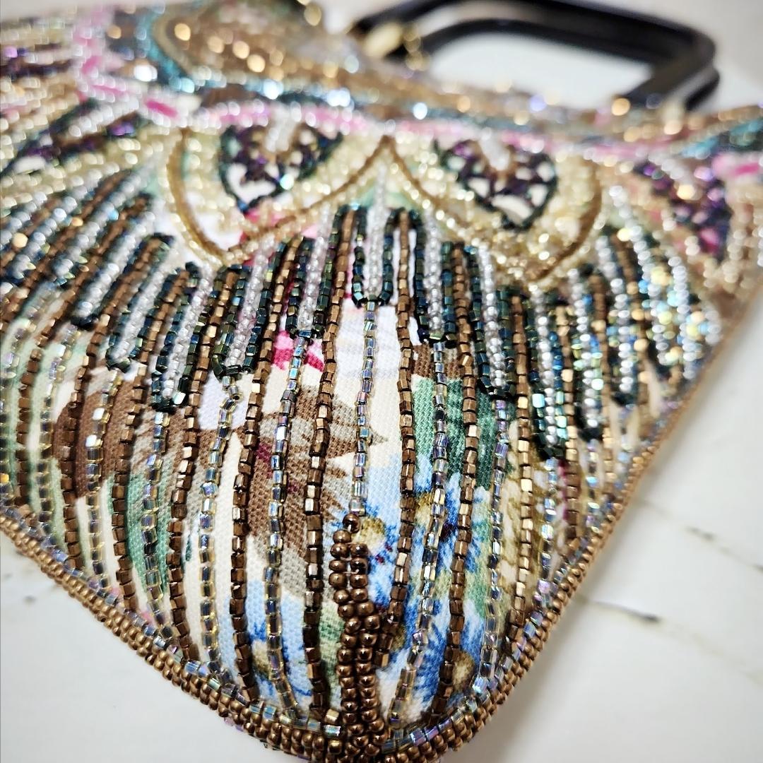 ★はしもと/LUMY「薔薇孔雀」フォーマル 2WAYトートバッグ 美品 希少レア