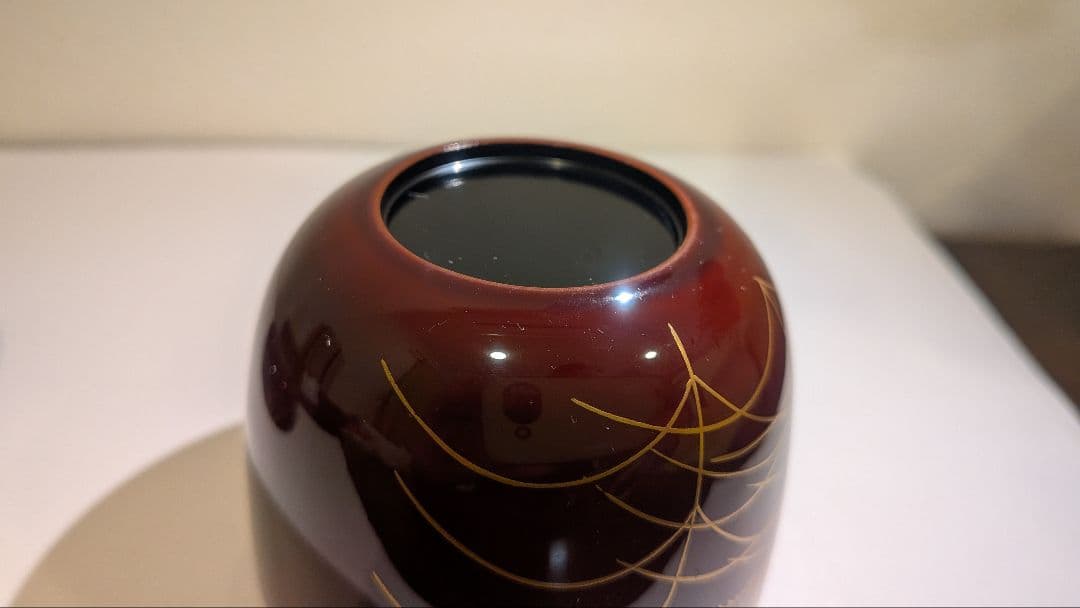 鈴虫蒔絵』大棗 溜 吉田祥雲 漆器 茶道具 棗 秋 京塗師