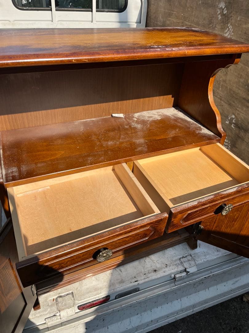 カリモク karimoku コロニアル 木製電話台 ダークブラウン 幅約60cm